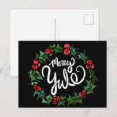Merry Yule Pagan Feestdagen Wiccan Blessed Yule Briefkaart (Voorkant / Achterkant)