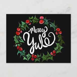 Merry Yule Pagan Feestdagen Wiccan Blessed Yule Briefkaart