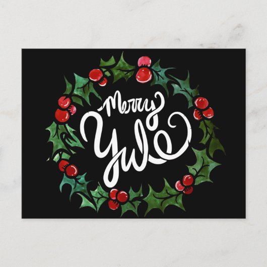 Merry Yule Pagan Feestdagen Wiccan Blessed Yule Briefkaart (Voorkant)