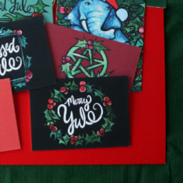 Merry Yule Pagan Feestdagen Wiccan Blessed Yule Kaart