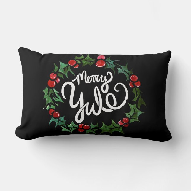 Merry Yule Pagan Feestdagen Wiccan Blessed Yule Kussen (Voorkant)
