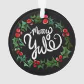 Merry Yule Pagan Feestdagen Wiccan Blessed Yule Ornament (achterkant)