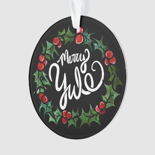 Merry Yule Pagan Feestdagen Wiccan Blessed Yule Ornament (voorkant)