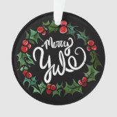 Merry Yule Pagan Feestdagen Wiccan Blessed Yule Ornament (voorkant)