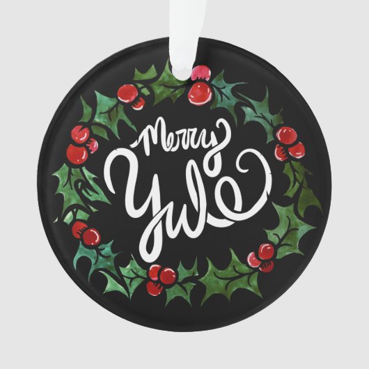 Merry Yule Pagan Feestdagen Wiccan Blessed Yule Ornament (voorkant)