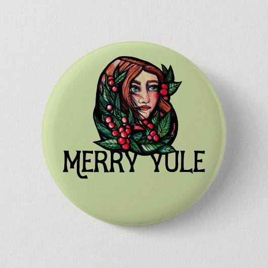Merry Yule Ronde Button 5,7 Cm (Voorkant)
