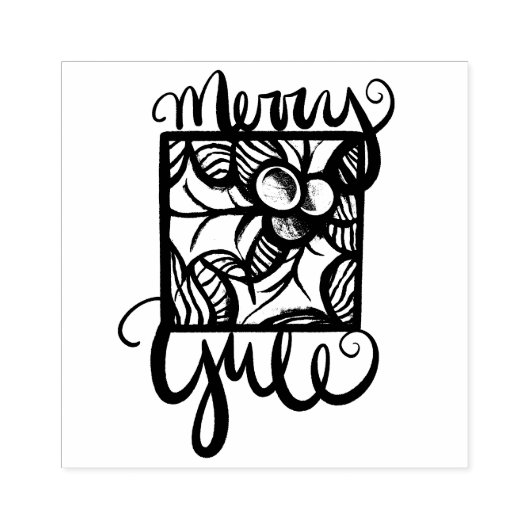 Merry Yule Rubberstempel (Afrduk)