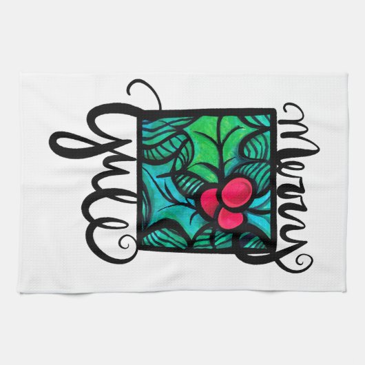 Merry Yule Theedoek (Horizontaal)