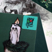 Merry Yule Vierkante Sticker