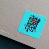 Merry Yule Vierkante Sticker