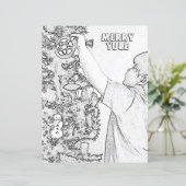 Merry Yule Wicca Colour Page Paper (Staand voorkant)