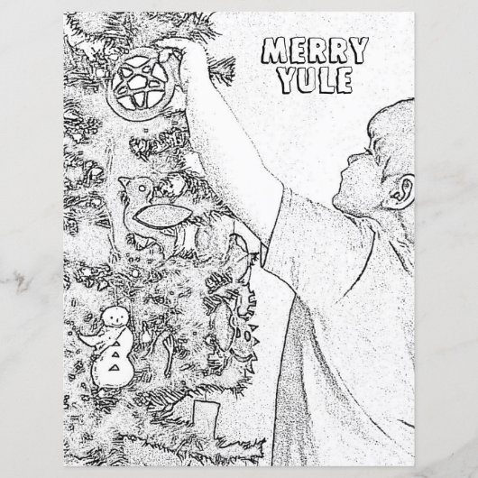 Merry Yule Wicca Colour Page Paper (Voorkant)