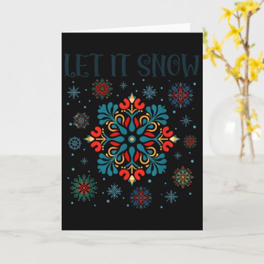 Merry Yule Winter Solstice God Jul Swedish Xmas Le Kaart (Gele Bloem)