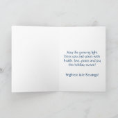 Merry Yule Winter Stag Holiday Kaart (Binnen)