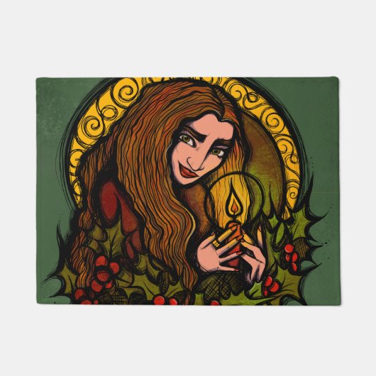 Merry Yule Witch Deurmat (Voorkant)