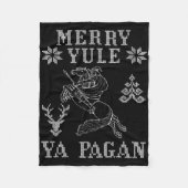 Merry Yule Ya Pagan Odin On Sleipnir Viking Christ Fleece Deken (Voorkant)