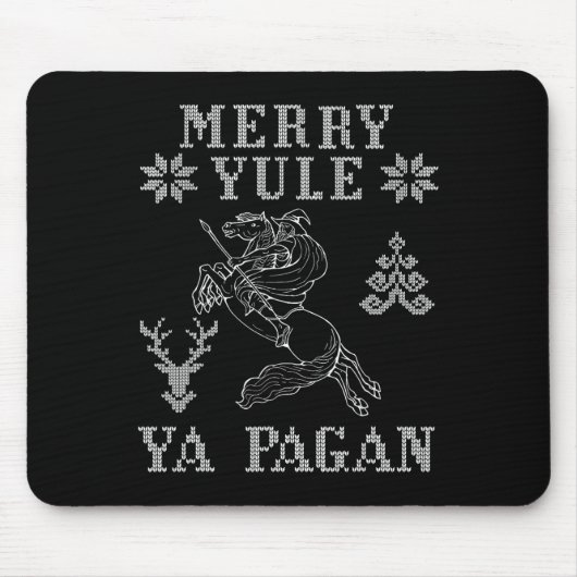 Merry Yule Ya Pagan Odin On Sleipnir Viking Christ Muismat (Voorkant)