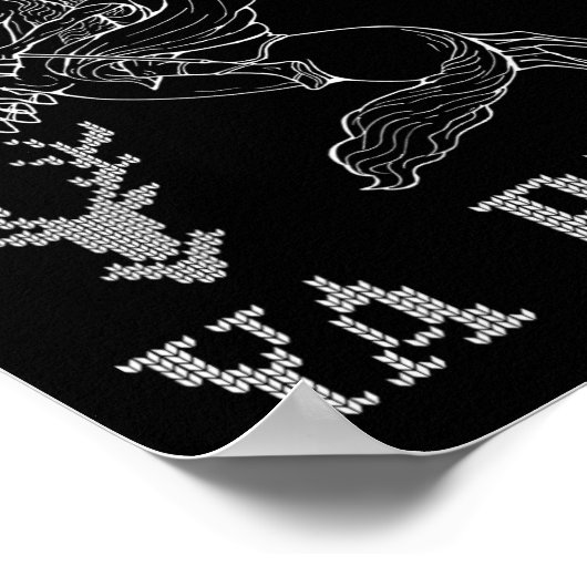 Merry Yule Ya Pagan Odin On Sleipnir Viking Christ Poster (Hoek)