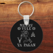 Merry Yule Ya Pagan Odin On Sleipnir Viking Christ Sleutelhanger (Voorkant)