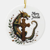 Merry Yuletide Dragon Ornament (Voorkant)