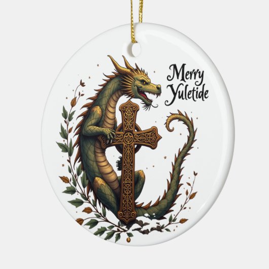 Merry Yuletide Dragon Ornament (Links)
