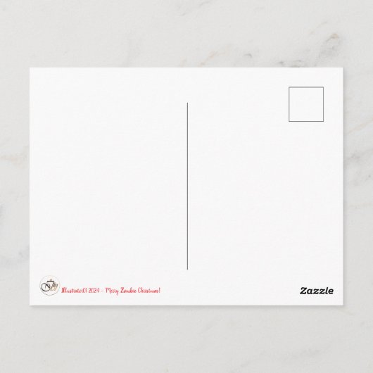 Merry Zombie Christmas Briefkaart (Achterkant)