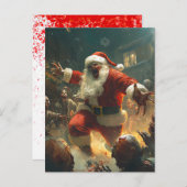 Merry Zombie Christmas Briefkaart (Voorkant / Achterkant)