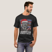 Merrycan kerstpatriottisch President Roosevelt U T-shirt (Voorkant volledig)