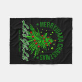 Merryjuana Christmas Christmas Weed T Roll  Fleece Deken (Voorkant (Horizontaal))
