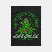 Merryjuana Christmas Christmas Weed T Roll  Fleece Deken (Voorkant)