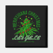 Merryjuana Christmas Christmas Weed T Roll  Magneet (Voorkant)