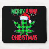 Merryjuana Weed Leaf Funny Christmas Pajama X-mas  Muismat (Voorkant)