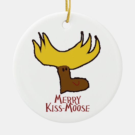 MerryKissMoose Keramisch Ornament (Voorkant)