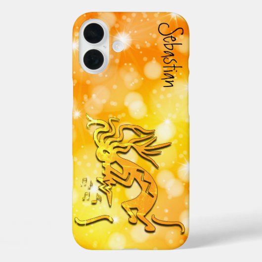 Merrymaker Kokopelli Musical Notes Custom Name Case-Mate iPhone Case (Achterkant)