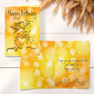 Merrymaker Kokopelli Musical Notes Sjabloon