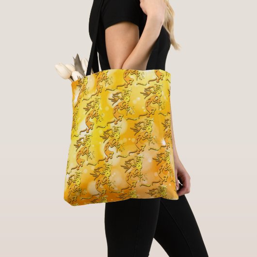 Merrymaker Kokopelli Musical Notes Tote Bag (Dichtbij)