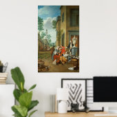 Merrymaking van dorpsbewoners poster (Thuiskantoor)