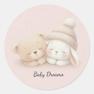 MerryMist Baby Dreams: Winter Blush – Ethische kin Ronde Sticker