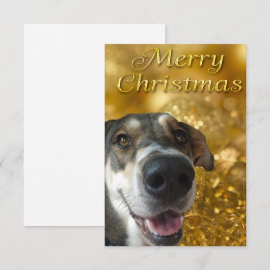 MerryMya Kerstmis Dank je kaart (Voorkant / Achterkant)