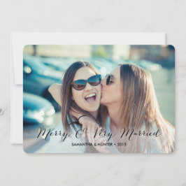 Merry's en zeer gehuwde paren feestdagenkaart