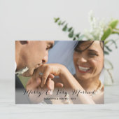 Merry's en zeer gehuwde paren feestdagenkaart (Staand voorkant)
