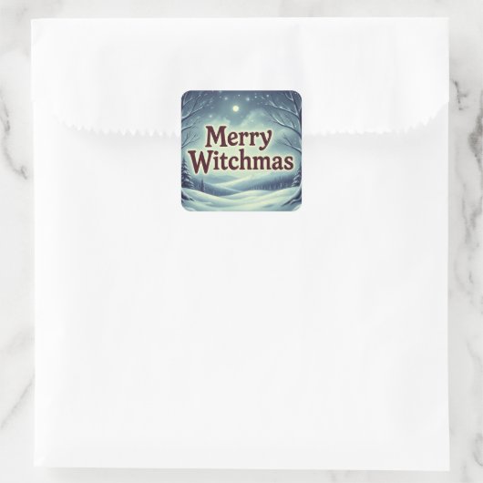 MerryWitchmas Vierkante Sticker (Tas)