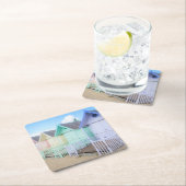 Mersea Island Beach Huts Kartonnen Onderzetters (Insitu)