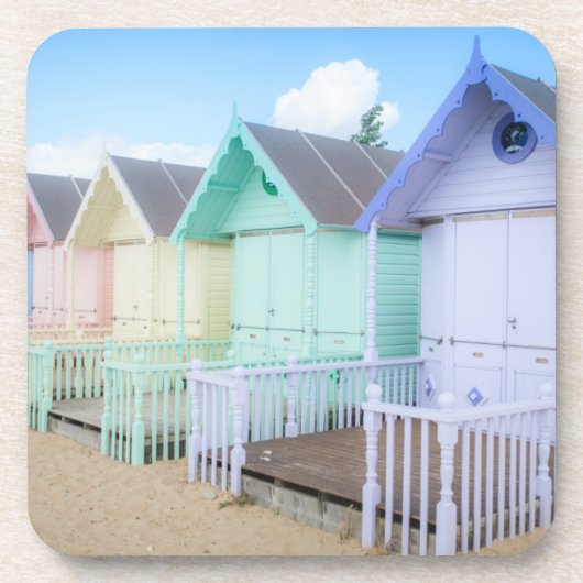 Mersea Island Beach Huts Onderzetter (Voorkant)