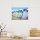 Mersea Island Beach Huts Poster (Keuken)