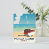 Mersea Island Essex Vintage poster Briefkaart (Staand voorkant)