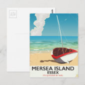 Mersea Island Essex Vintage poster Briefkaart (Voorkant / Achterkant)