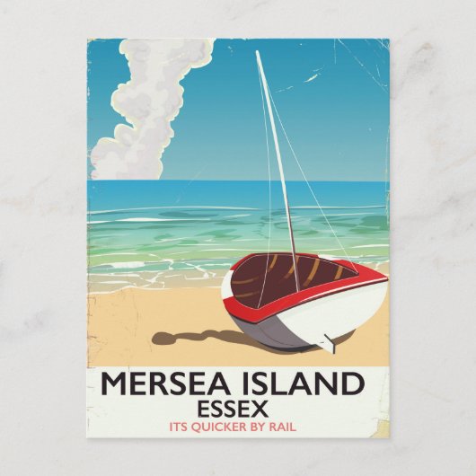 Mersea Island Essex Vintage poster Briefkaart (Voorkant)