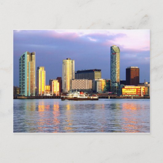Mersey Ferry & LIverpool Waterfront Briefkaart (Voorkant)