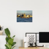 Mersey Ferry met Liverpool Waterfront voorbij Poster (Thuiskantoor)